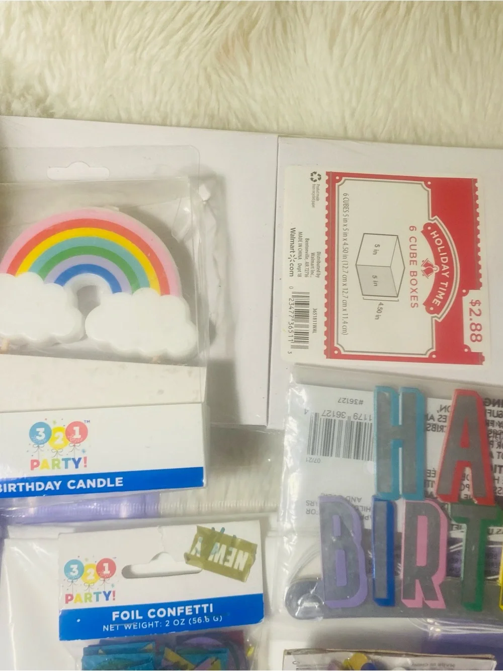 321 Party coordinated rainbow